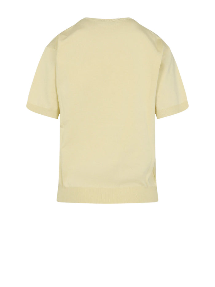 Prada Sweaters Crema+amaranto Recycled Silk Pa