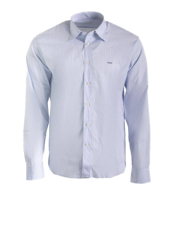 Prada Shirts Cielo Bianco Cotton