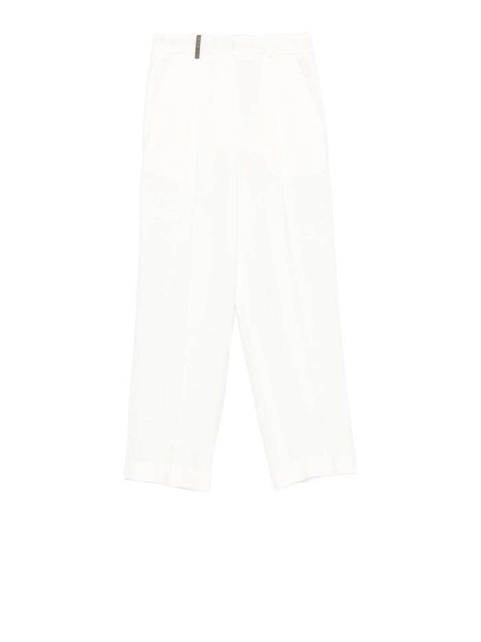 Peserico Trousers Bianco Solare