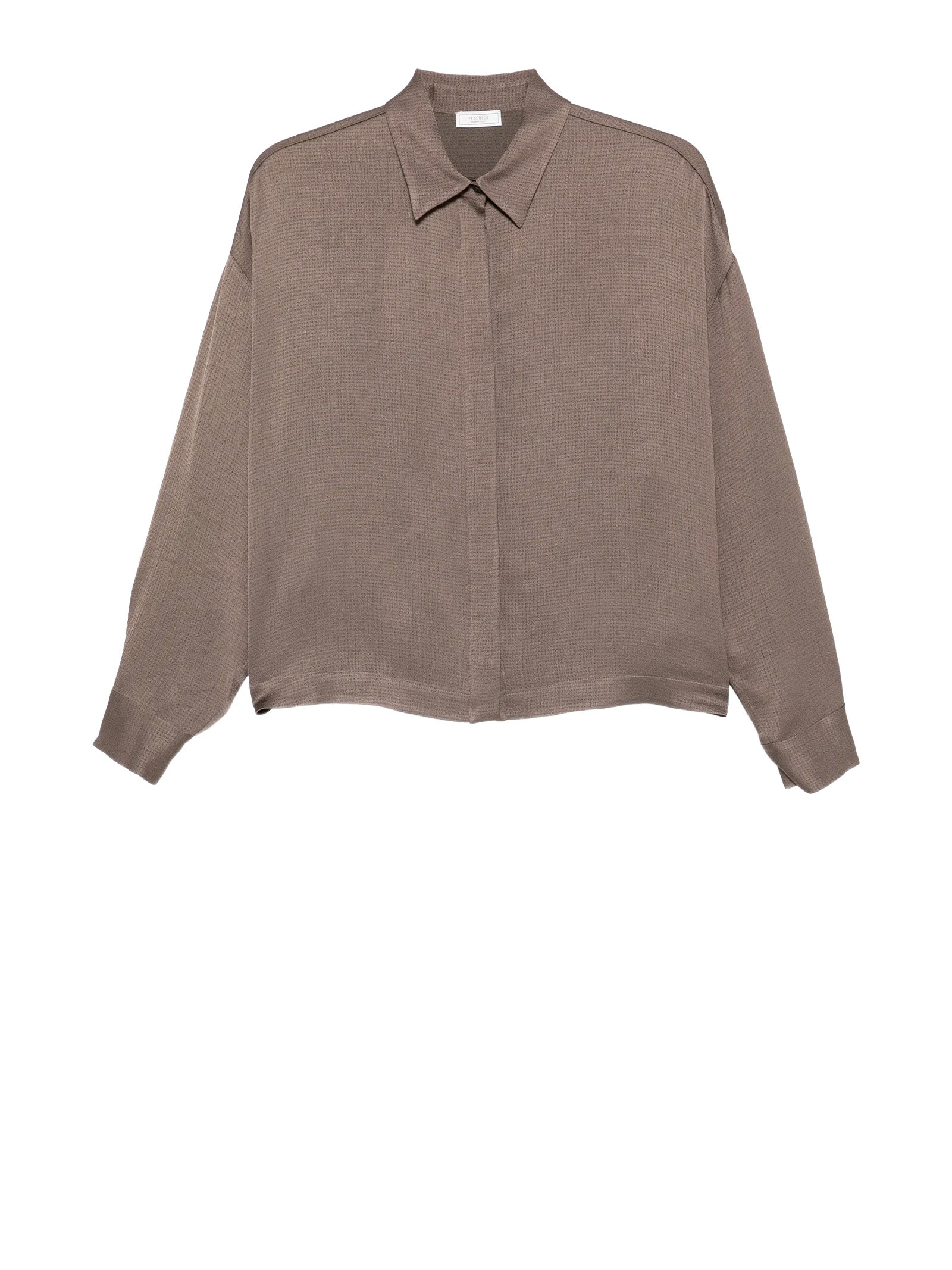 Peserico Shirts Marrone Corteccia