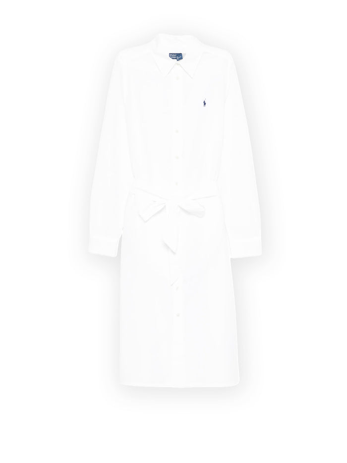 Polo Ralph Lauren Dresses White Cotton Linen
