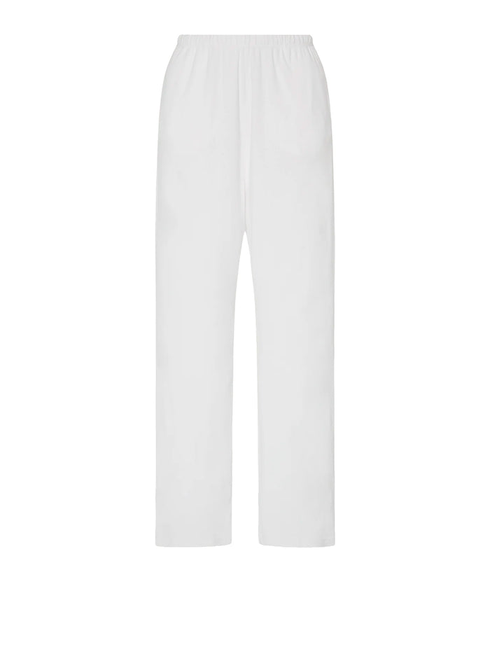 The Row Trousers White Cotton