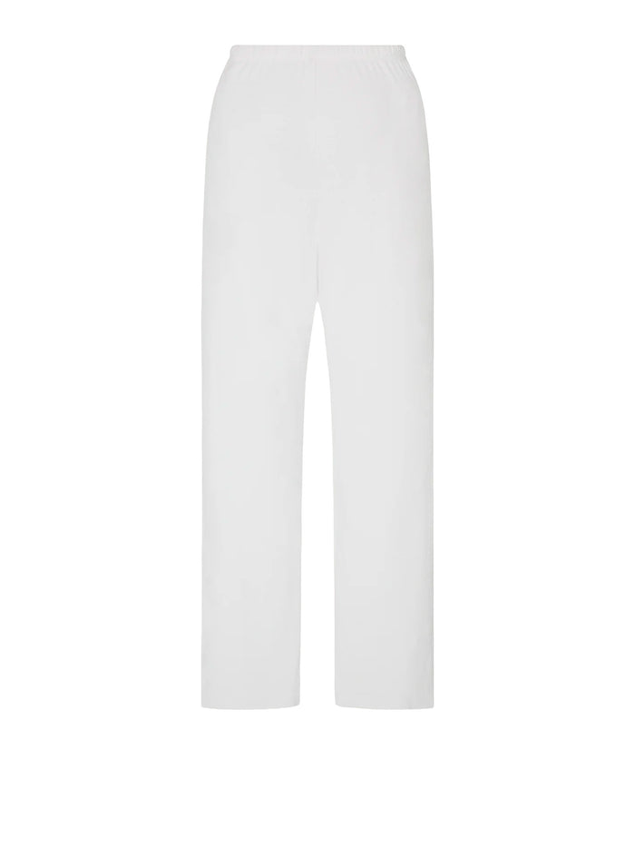 The Row Trousers White Cotton