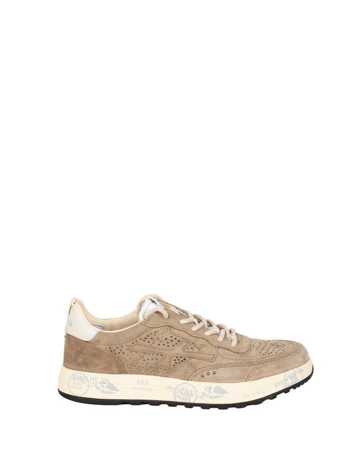 Premiata Sneakers Dove Grey Textile Leather Rubber