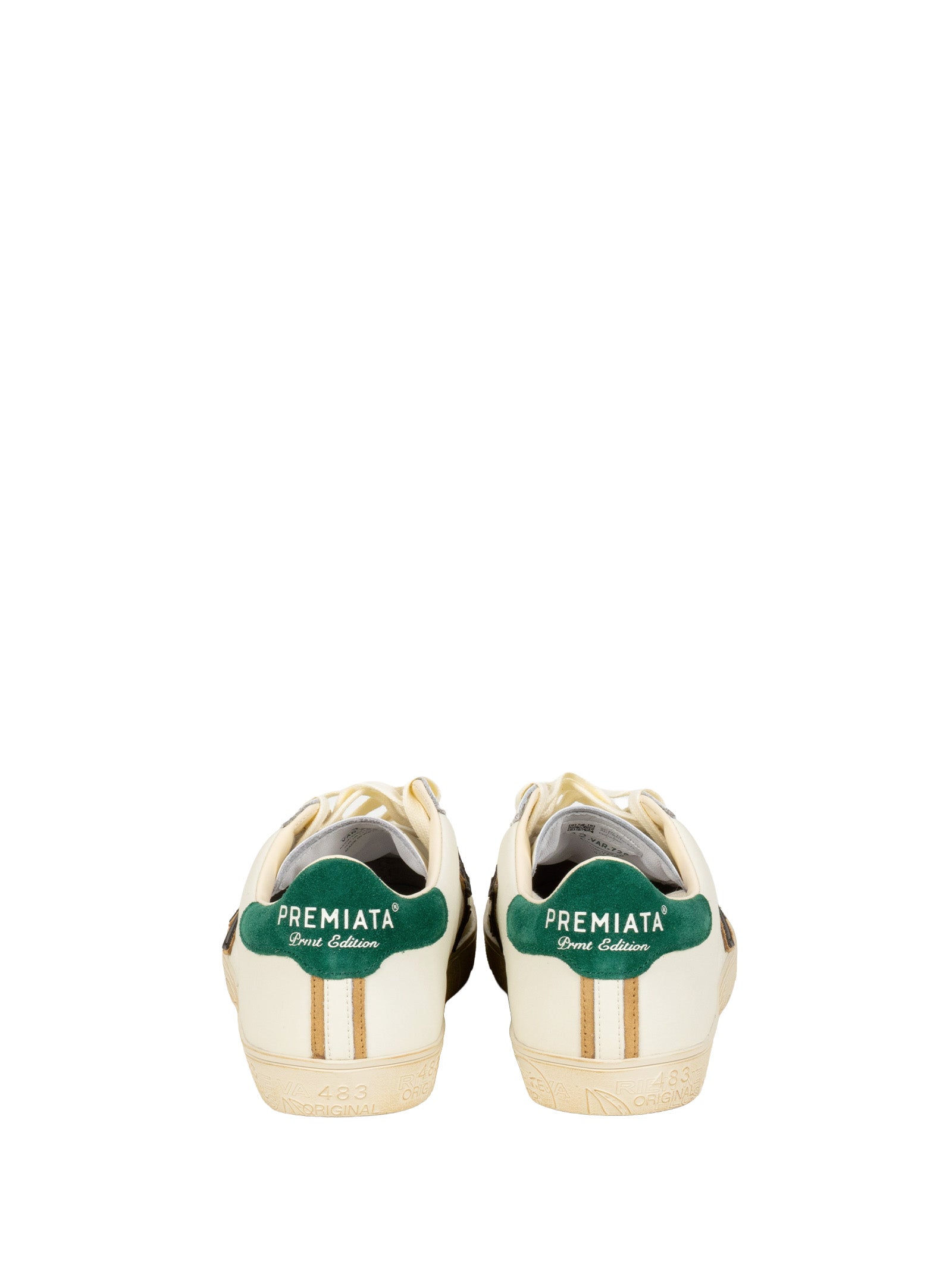 PREMIATA 1 LINEA Sneakers Bianco Verde Nero Leather/suede