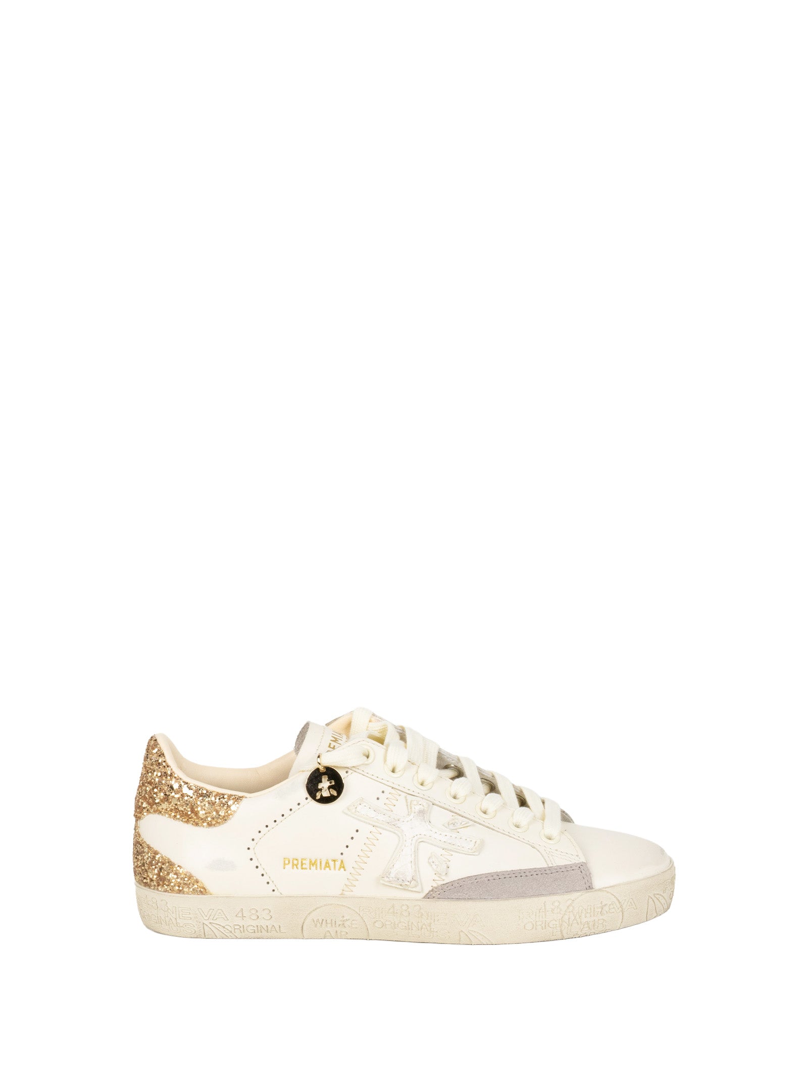 Premiata Sneakers Bianco Oro