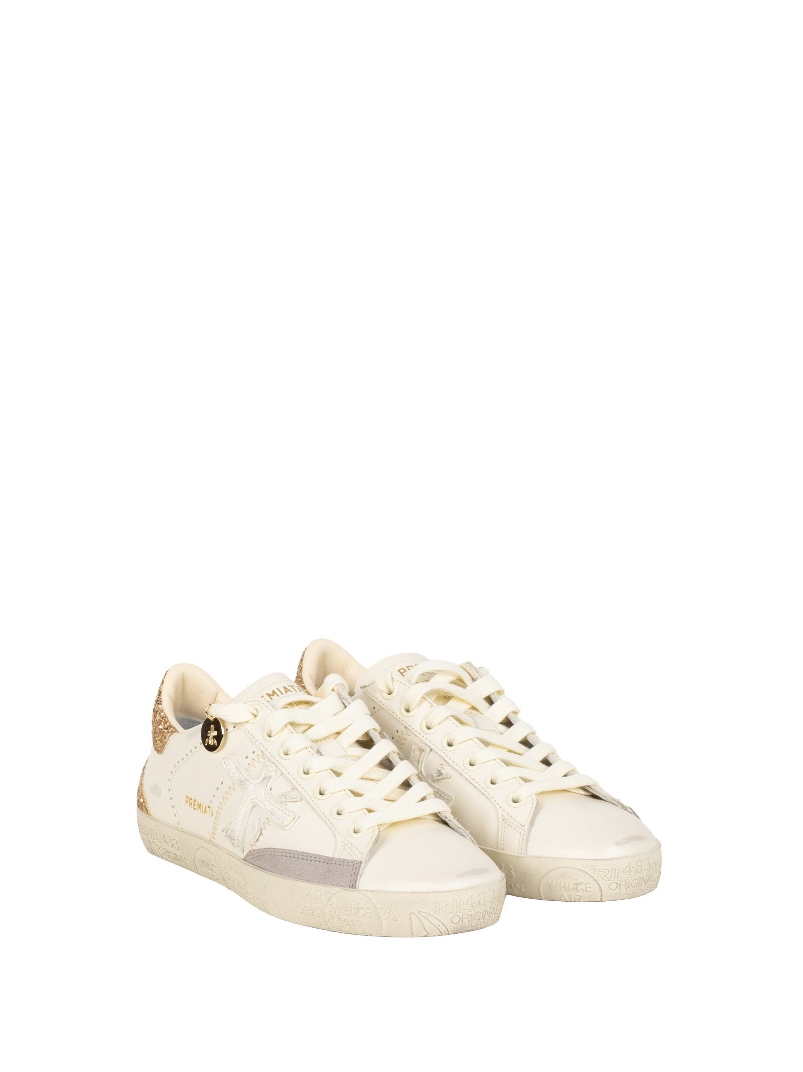 Premiata Sneakers Bianco Oro