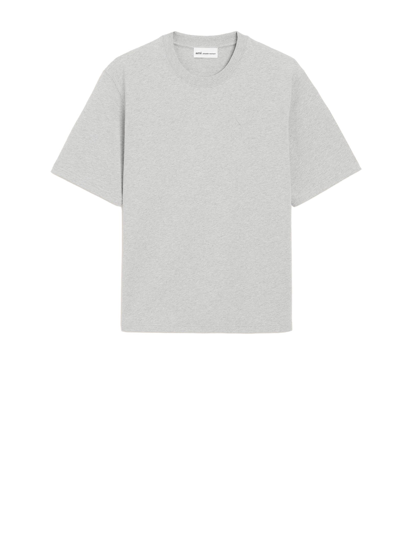 Ami T-shirts and Polos Gris Cendre Chine Main Material : Cotton