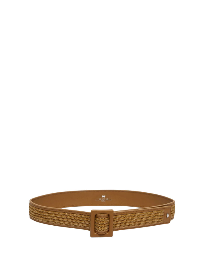Max Mara Weekend Belts Leather Brown Cotton Polyamide