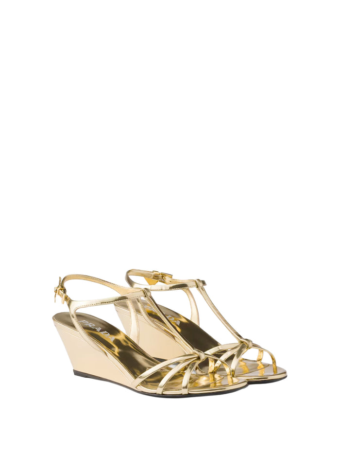 Prada Sandals Grey Calf Leather