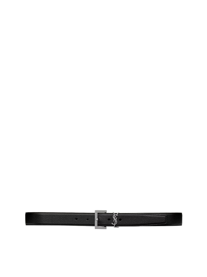 Saint Laurent Belts Black Calf Leather