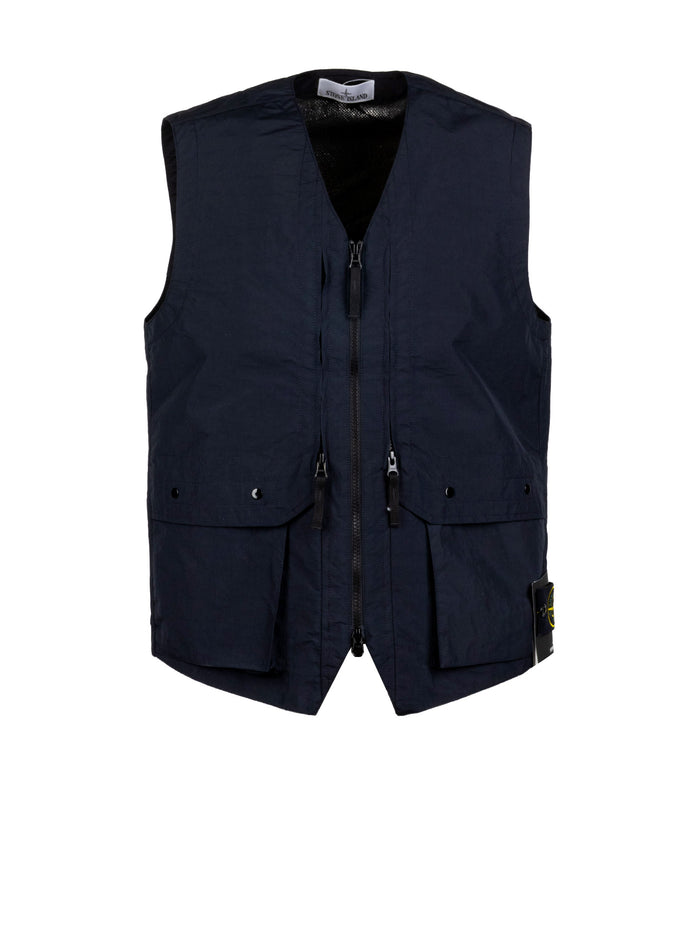 Stone Island Jackets Blue Fibra Poliammidica
