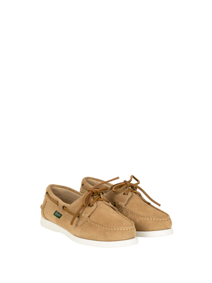 Paraboot Flat Shoes Vel Beige Calf Leather / Rubber