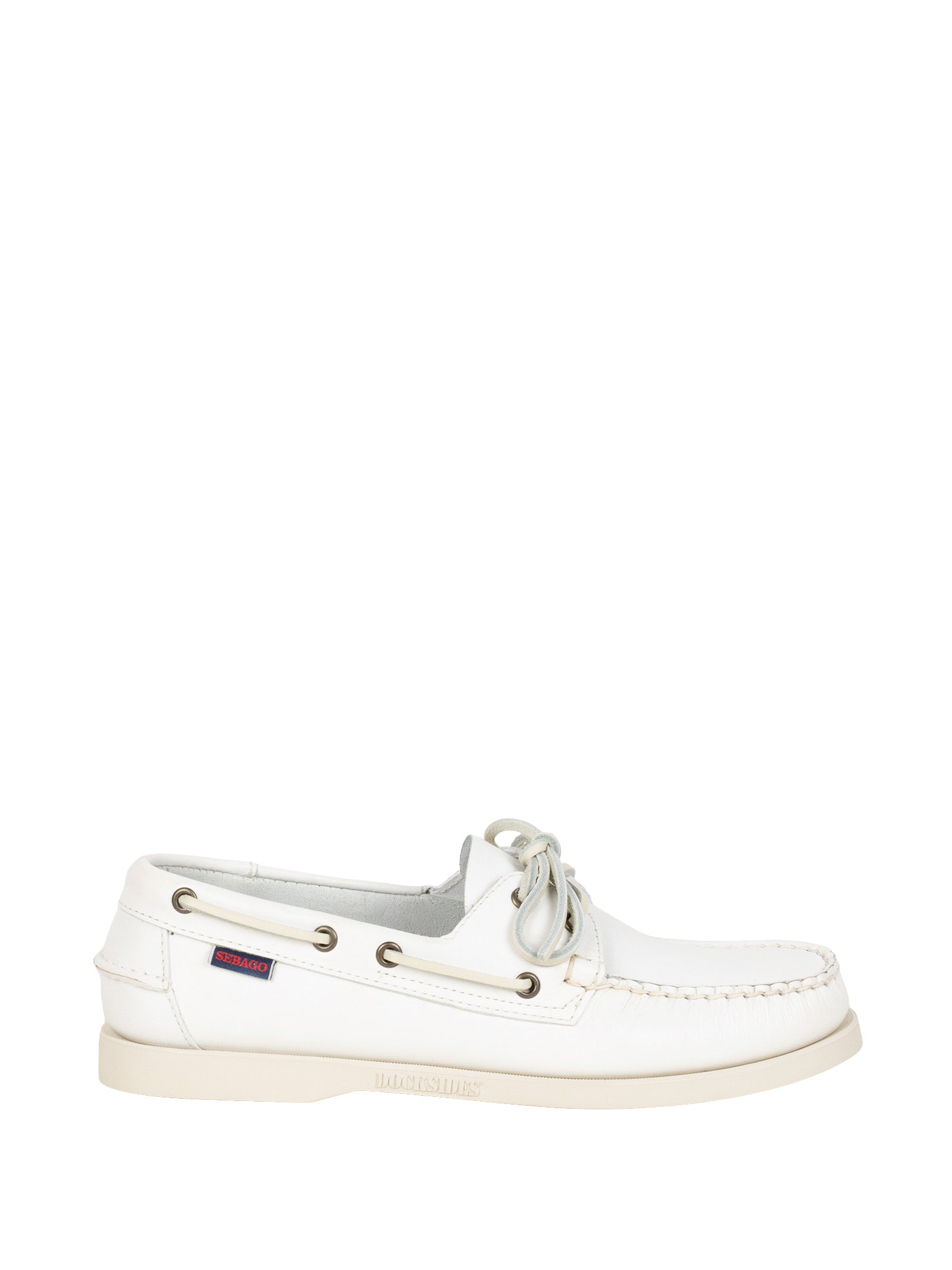 Sebago Flat Shoes White Leather Upper