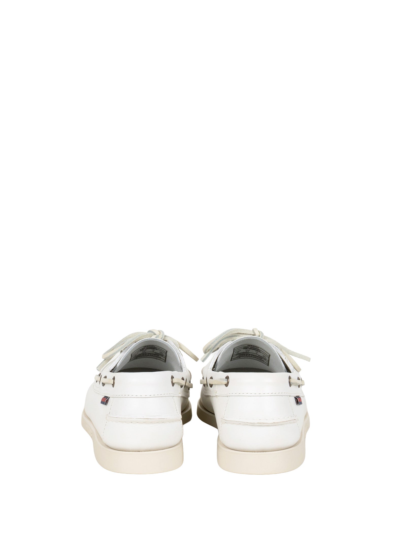 Sebago Flat Shoes White Leather Upper