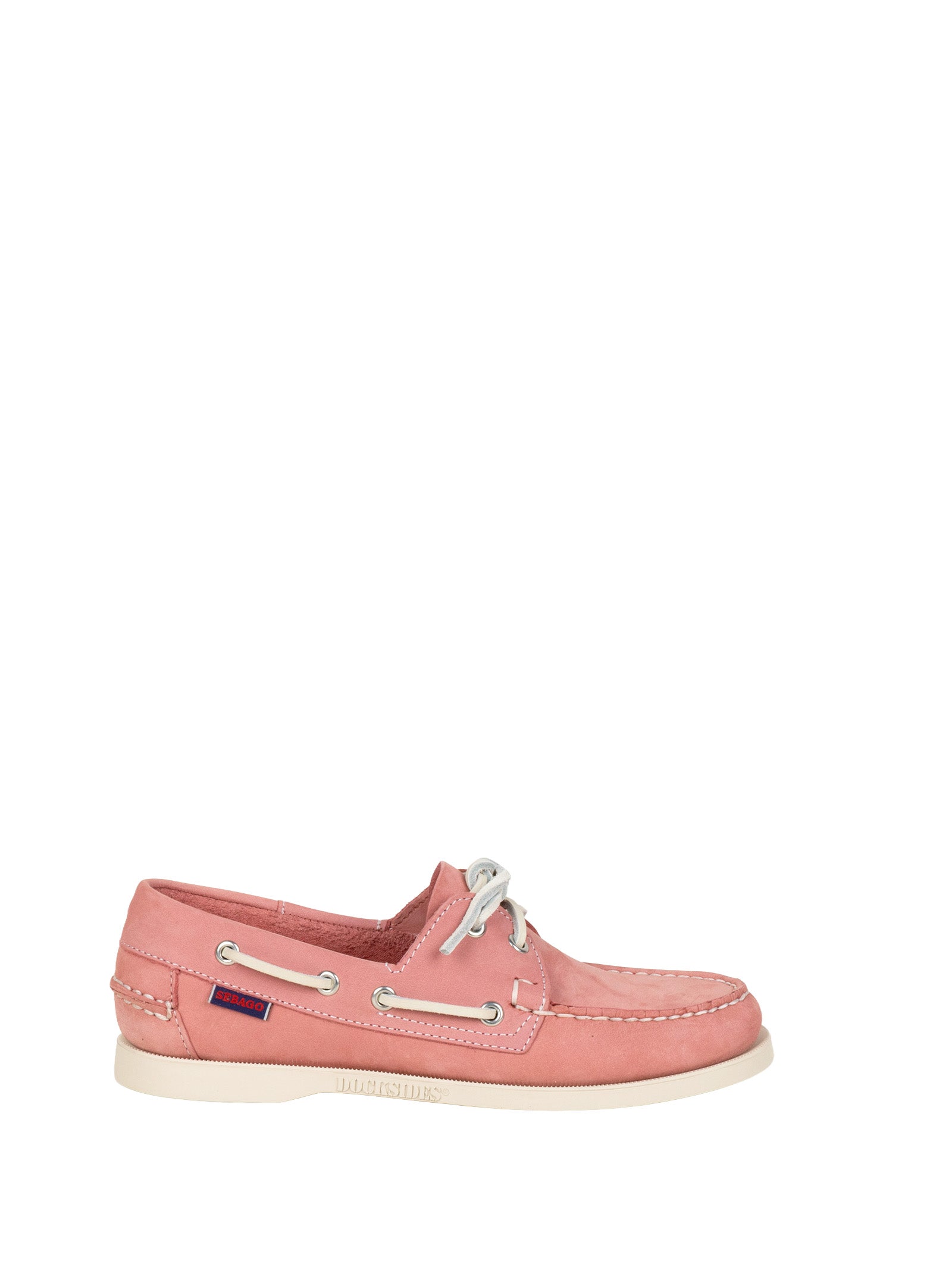 Sebago Flat shoes Pink White Nubuck Leather Upper
