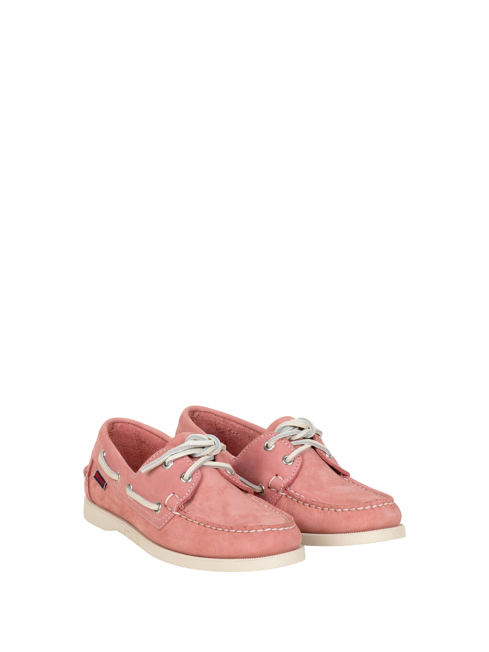 Sebago Flat shoes Pink White Nubuck Leather Upper