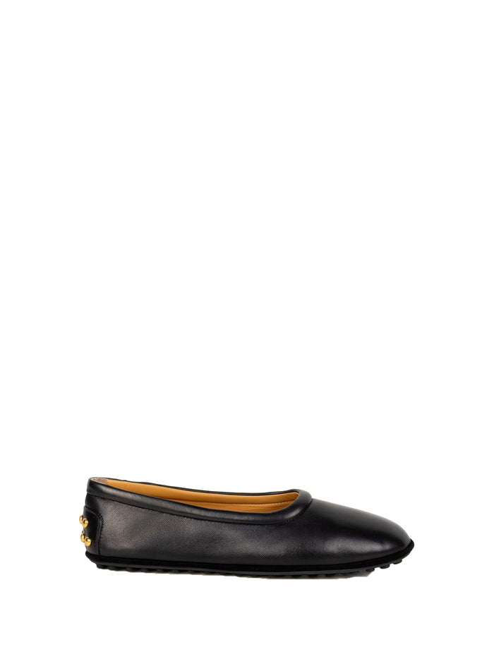 Tods Flat shoes Black Lambskin (ovis Aries Aries)