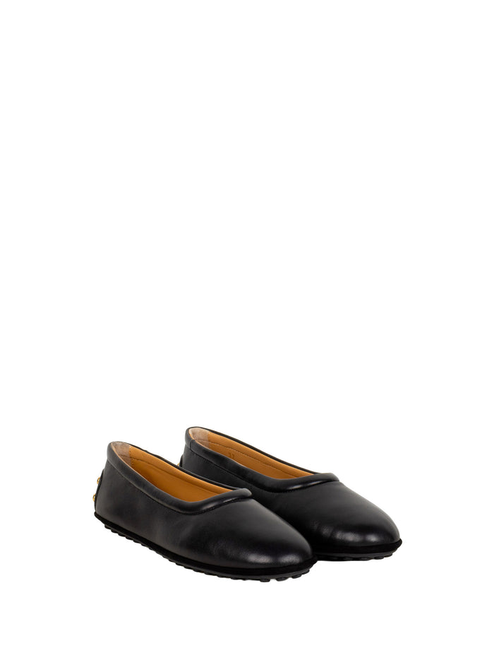 Tods Flat shoes Black Lambskin (ovis Aries Aries)