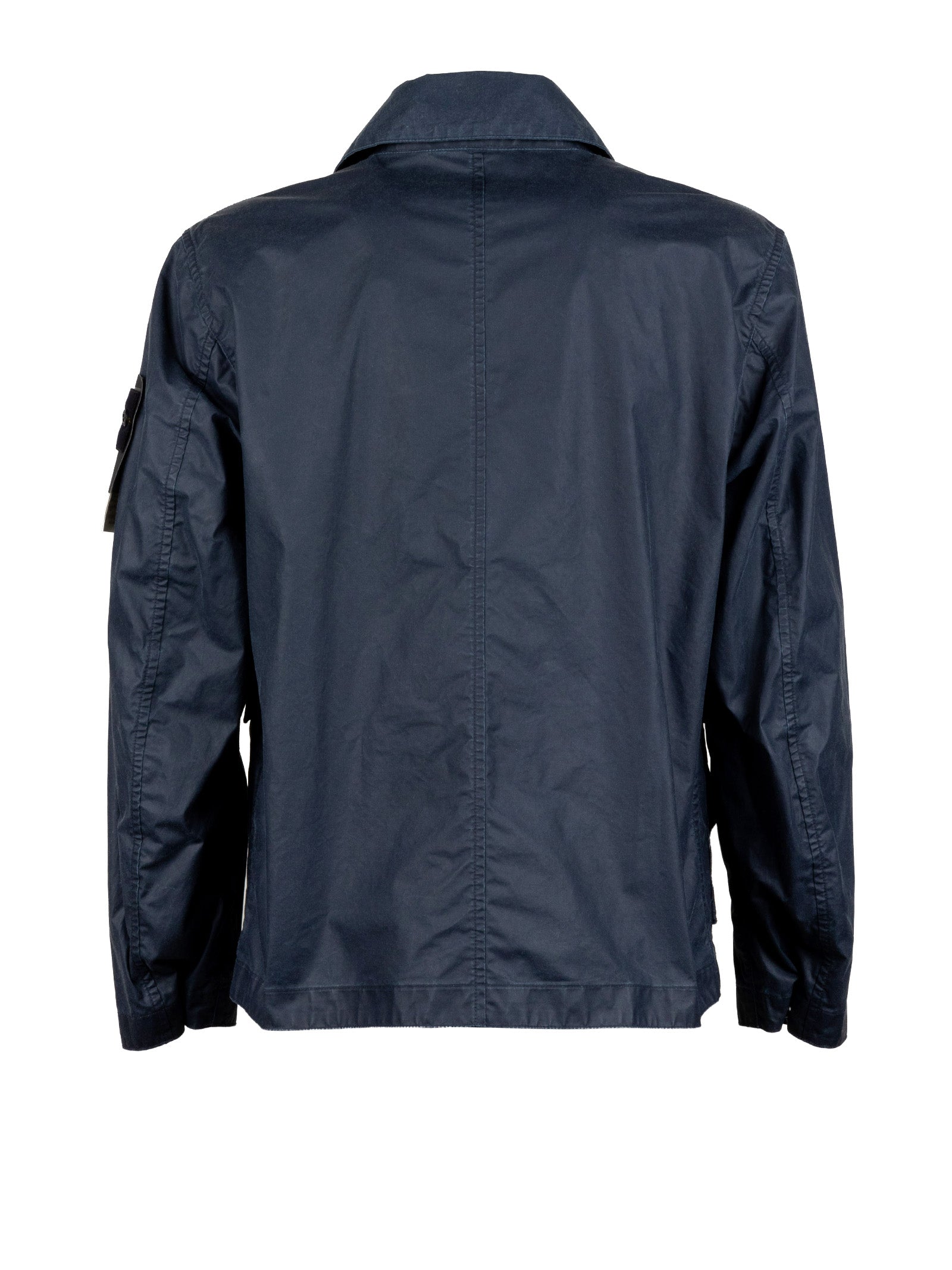 Stone Island Coats Blue Poliestere + Cotone