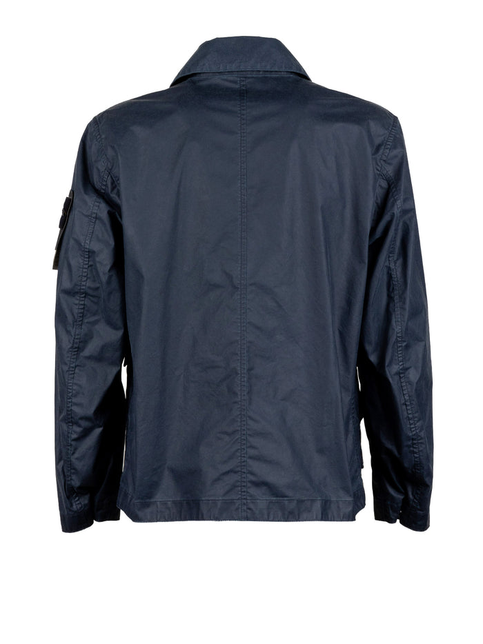 Stone Island Coats Blue Poliestere + Cotone