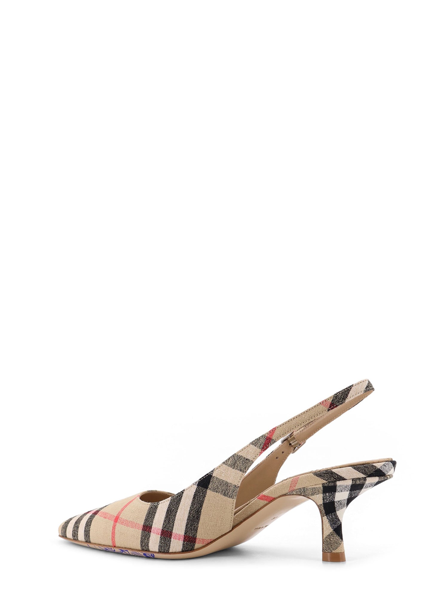 Burberry With Heel Sand Ip Check Canvas/pelle