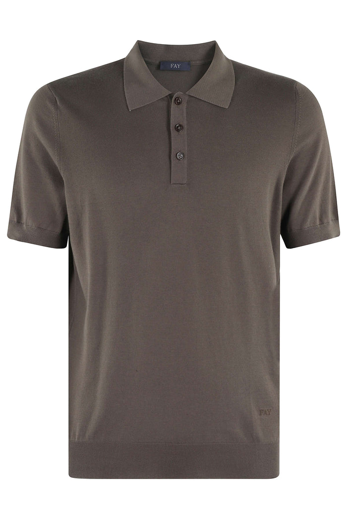 Polo Maglia Brown Cotone