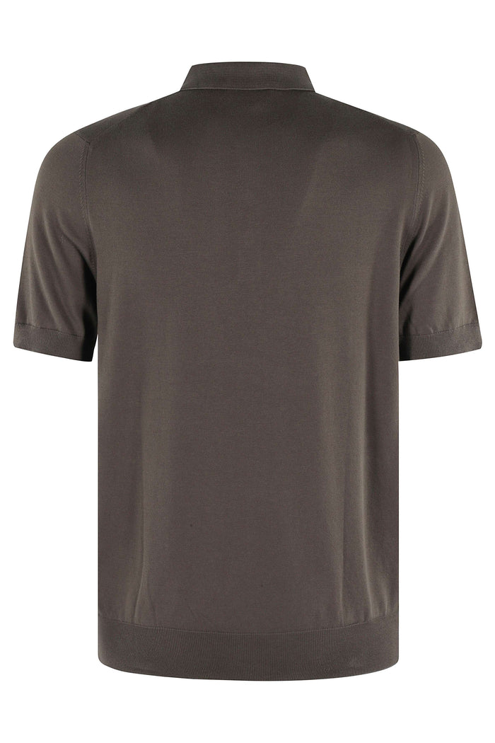 Polo Maglia Brown Cotone