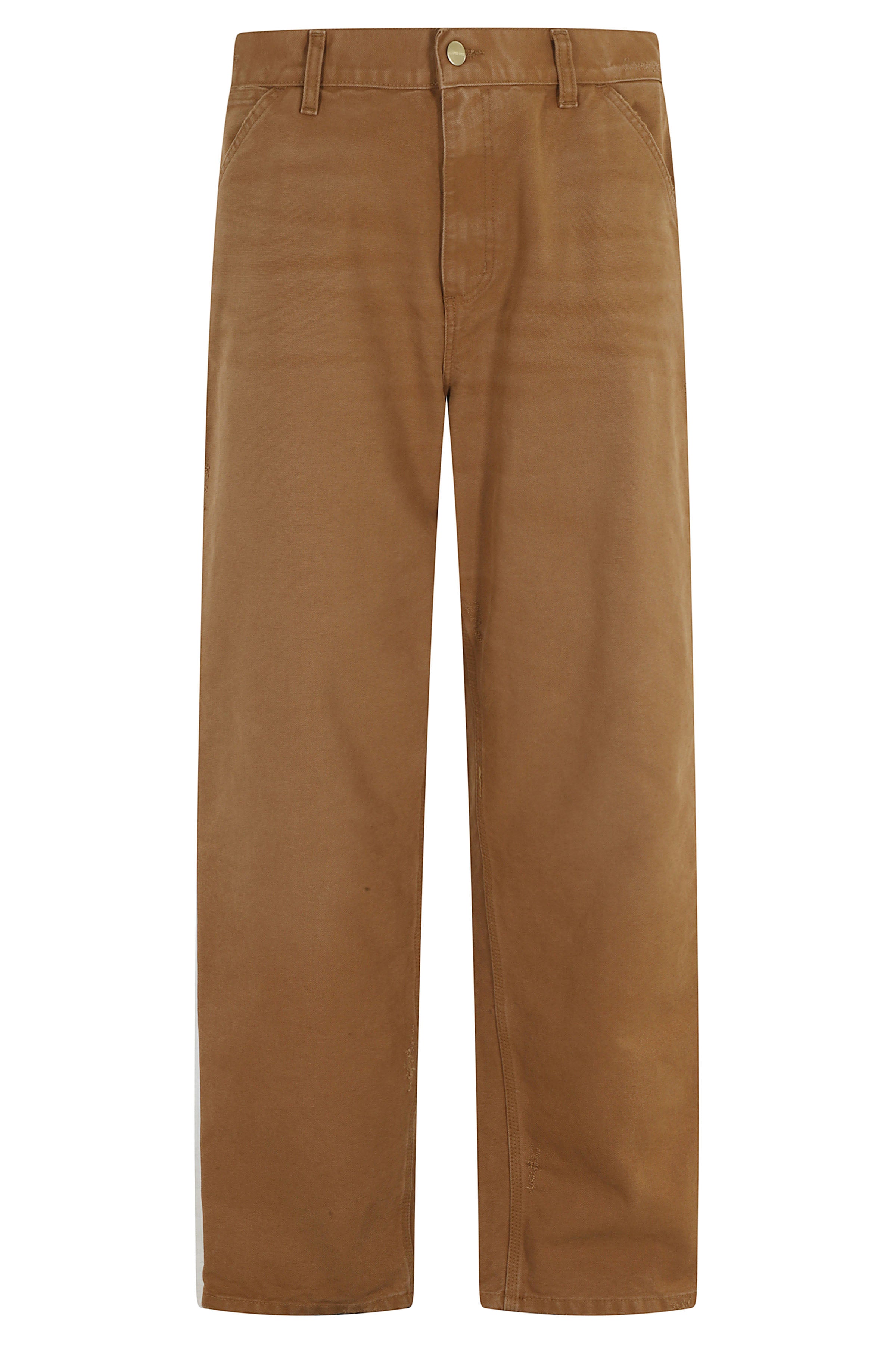 Single Knee Pant Brown Cotone Pantaloni