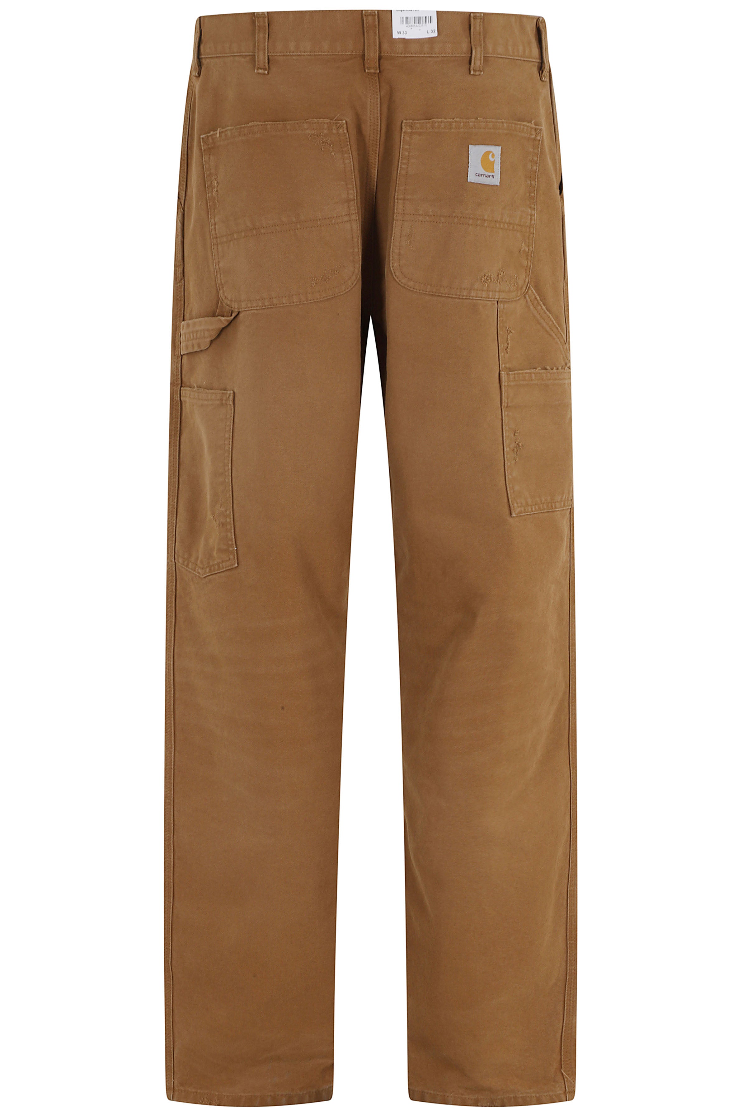 Single Knee Pant Brown Cotone Pantaloni