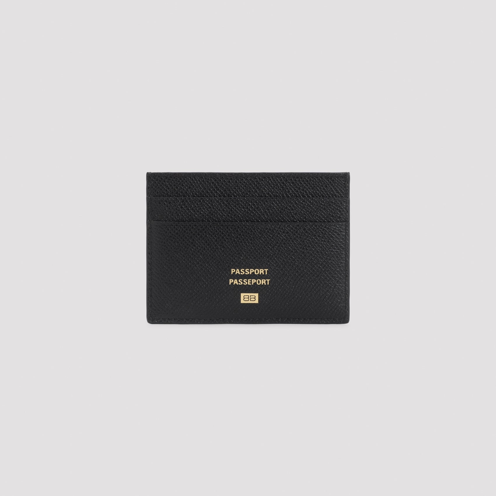 Passport Credit Card Case Black Grained Leather Smallleathergoods