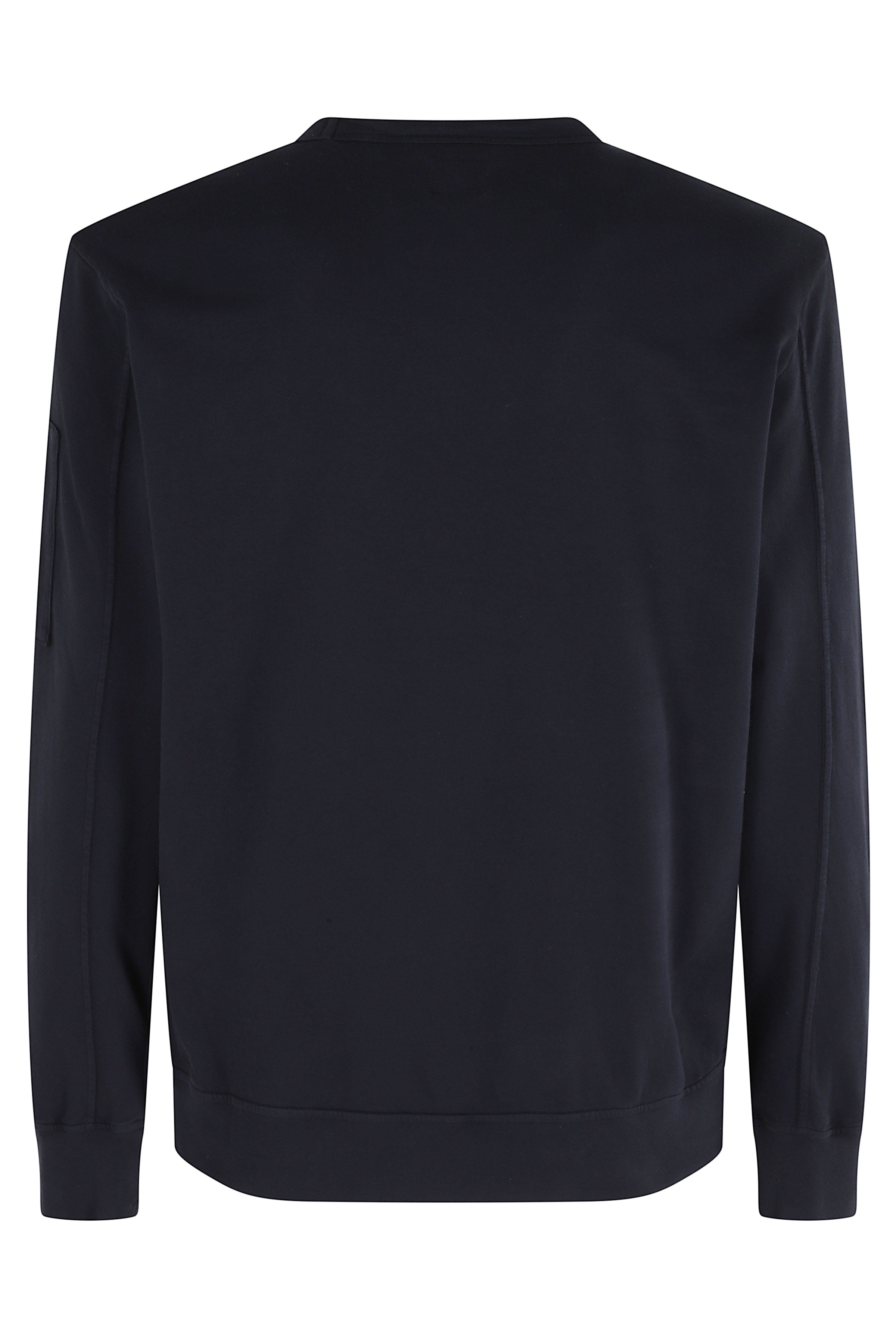 Light Fleece Crewneck Sweatshirt Blue Cotton Felpa