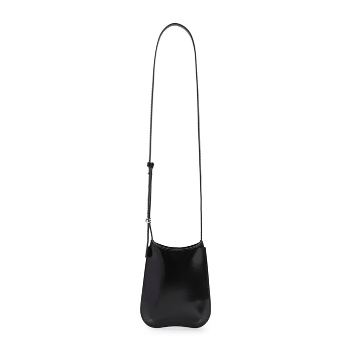 The Bisou Phone Bag Black Calf Leather
