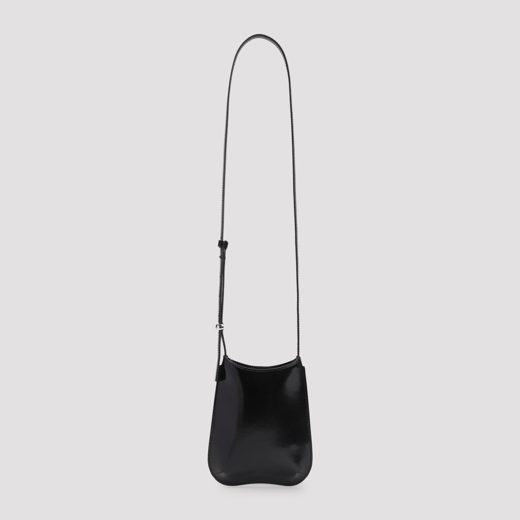 The Bisou Phone Bag Black Calf Leather