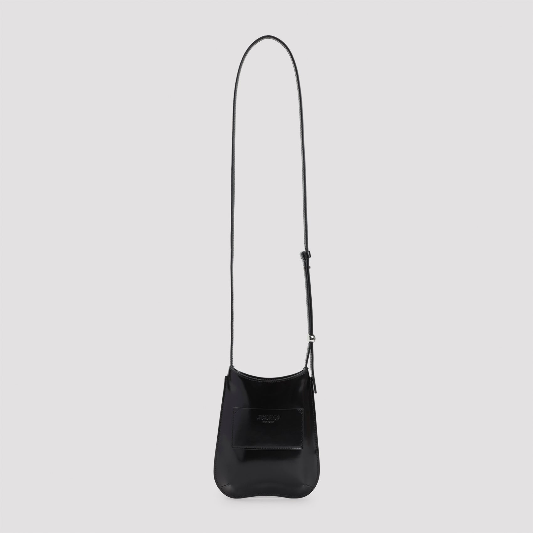 The Bisou Phone Bag Black Calf Leather