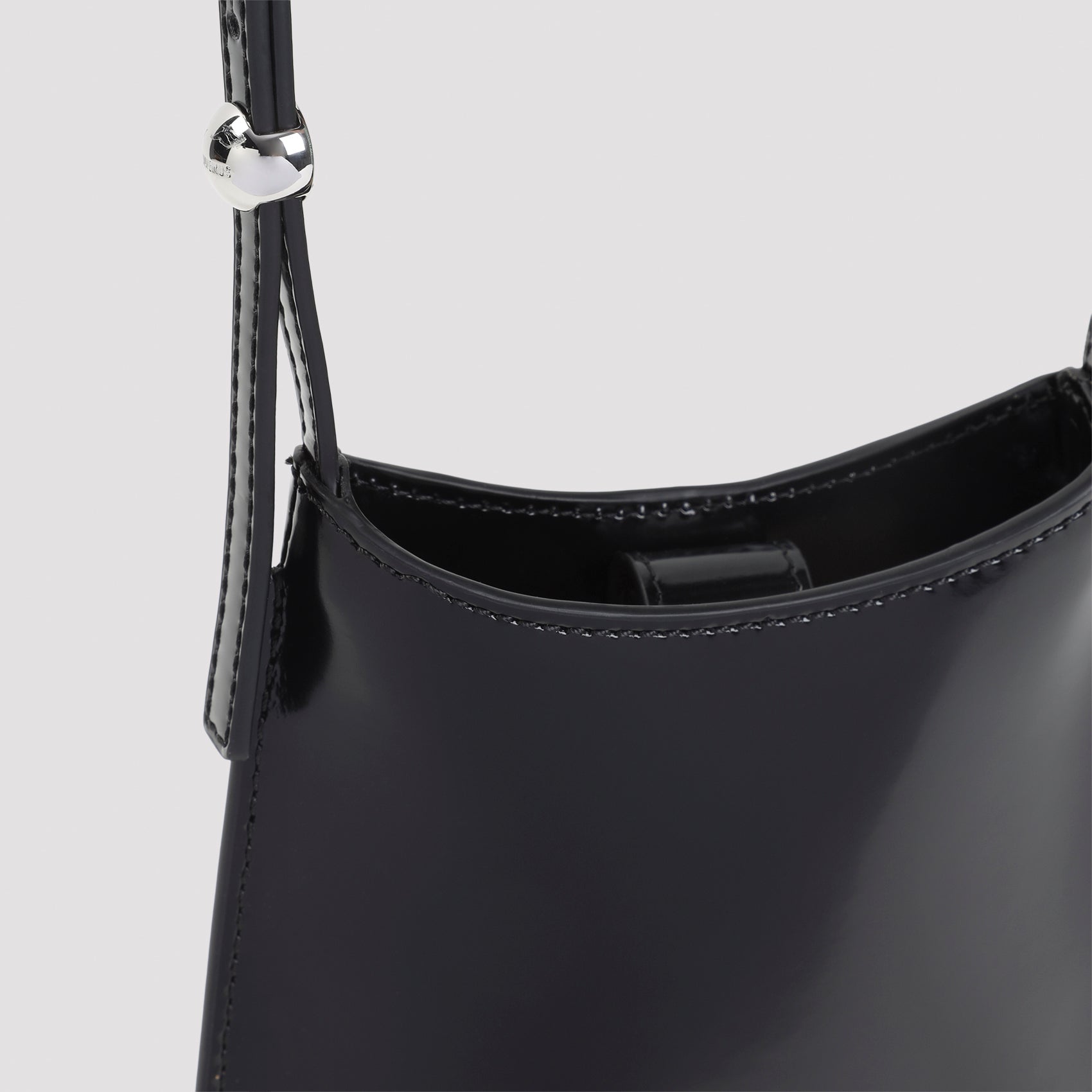 The Bisou Phone Bag Black Calf Leather