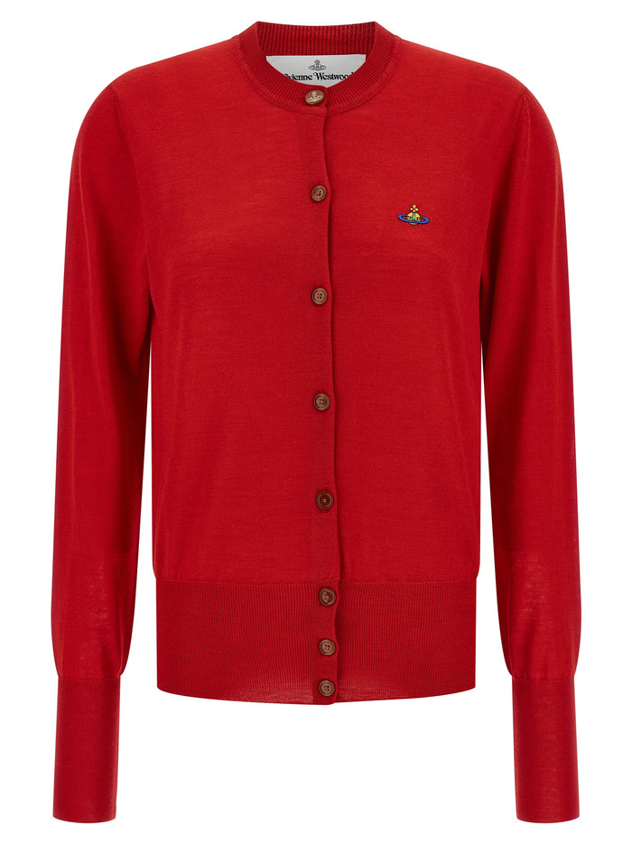 Bea cardigan Red Wool Sweater, Cardigans