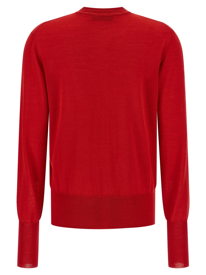 Bea cardigan Red Wool Sweater, Cardigans
