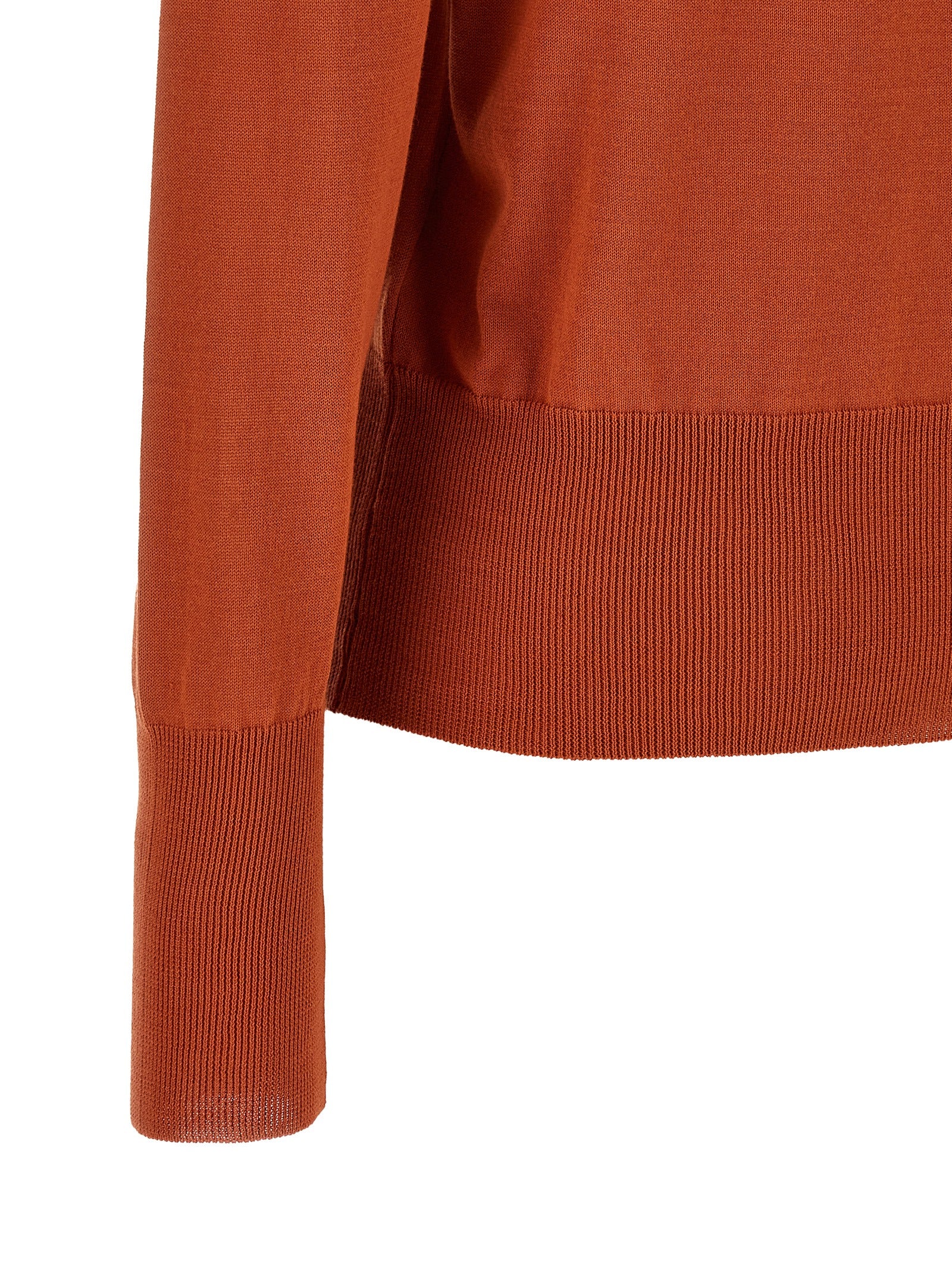 Bea Cardigan Orange Cotton Sweater, Cardigans