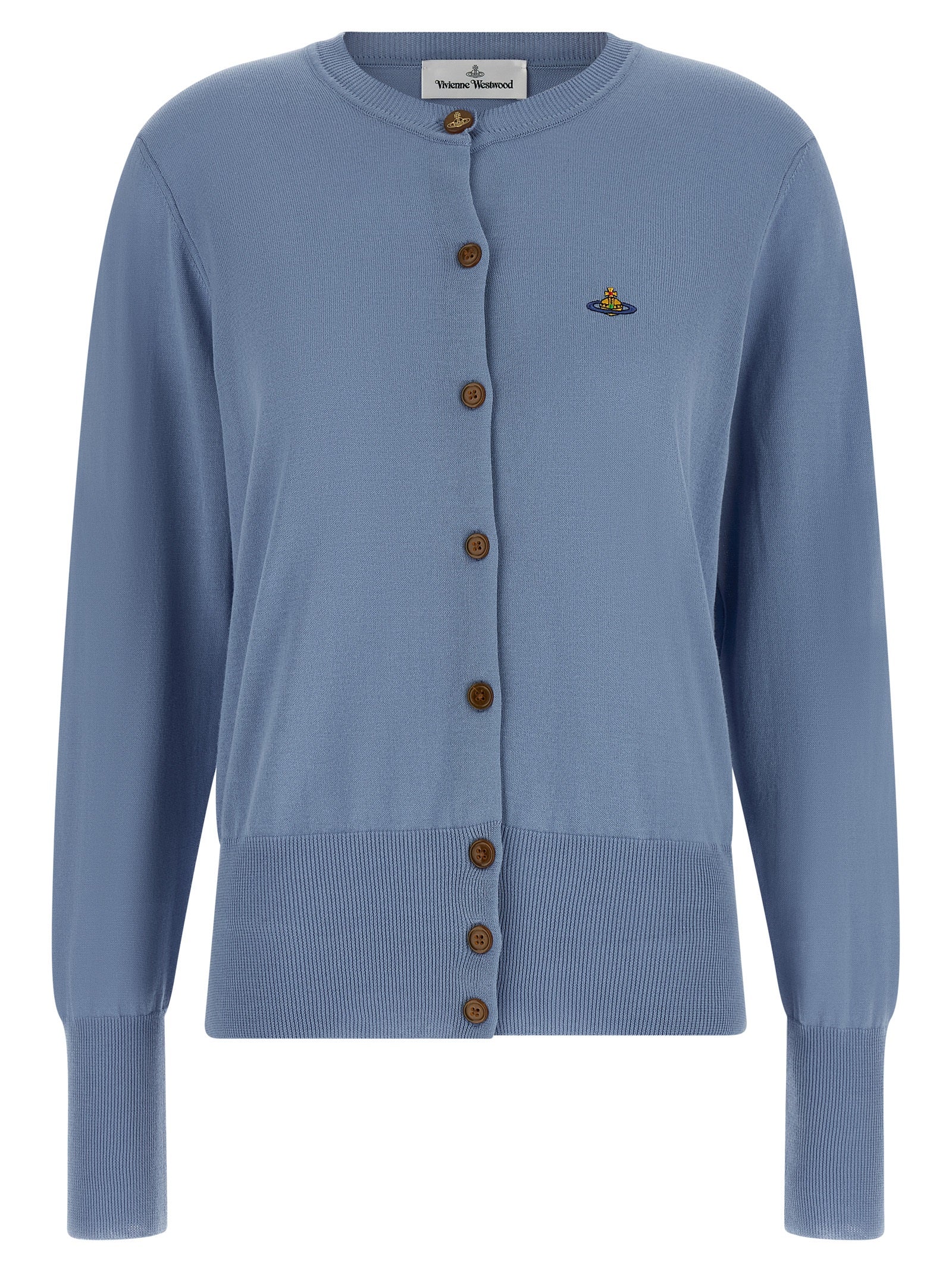 Bea Cardigan Light Blue Cotton Sweater, Cardigans