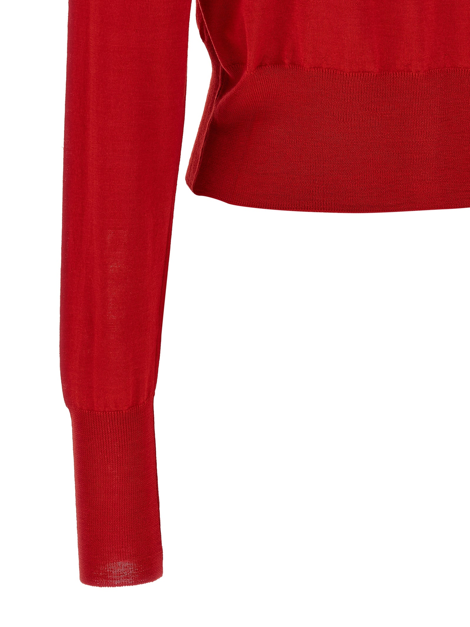 Bea cardigan Red Wool Sweater, Cardigans