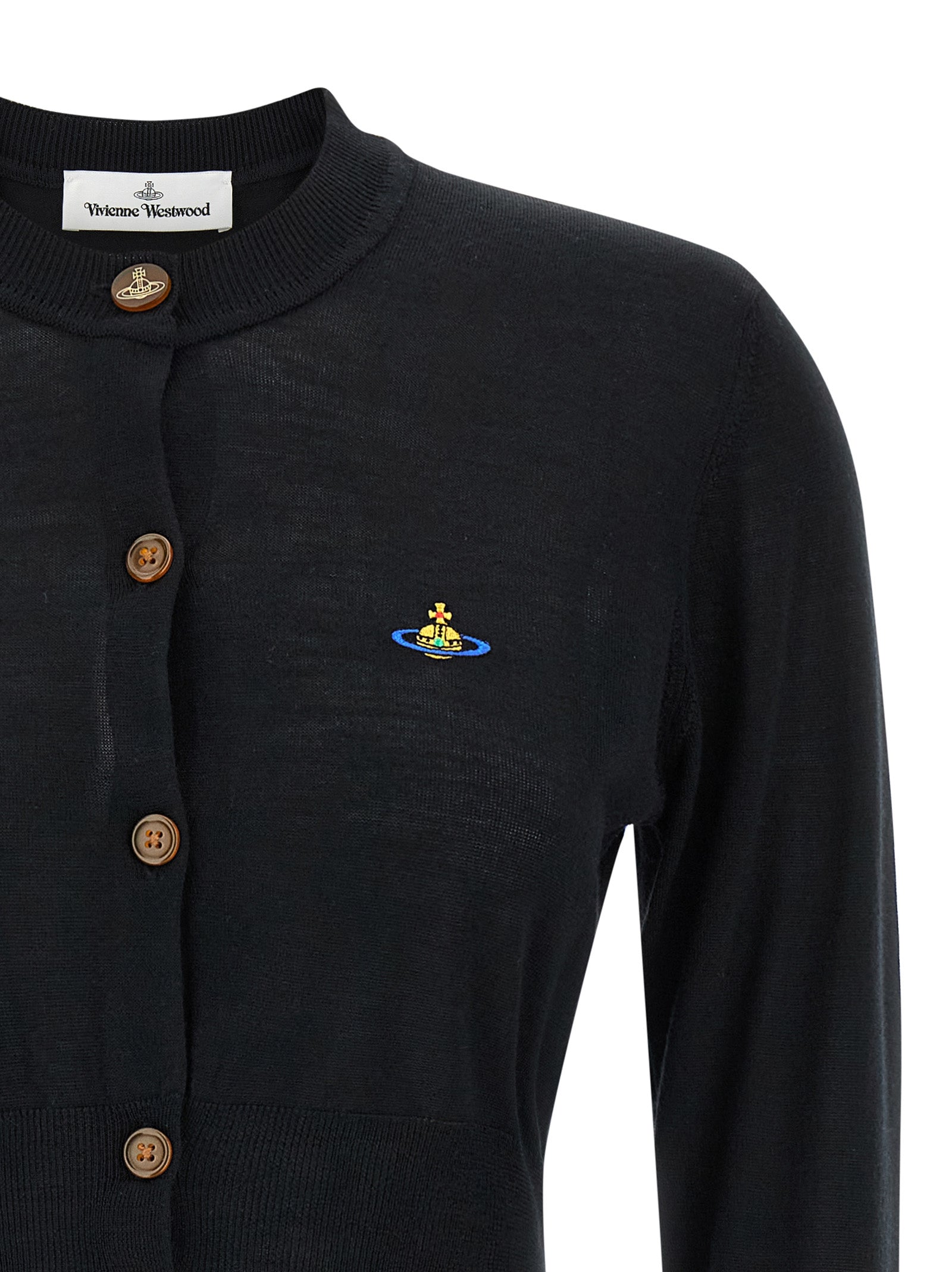 Cardigan Bea Black Wool Sweater, Cardigans