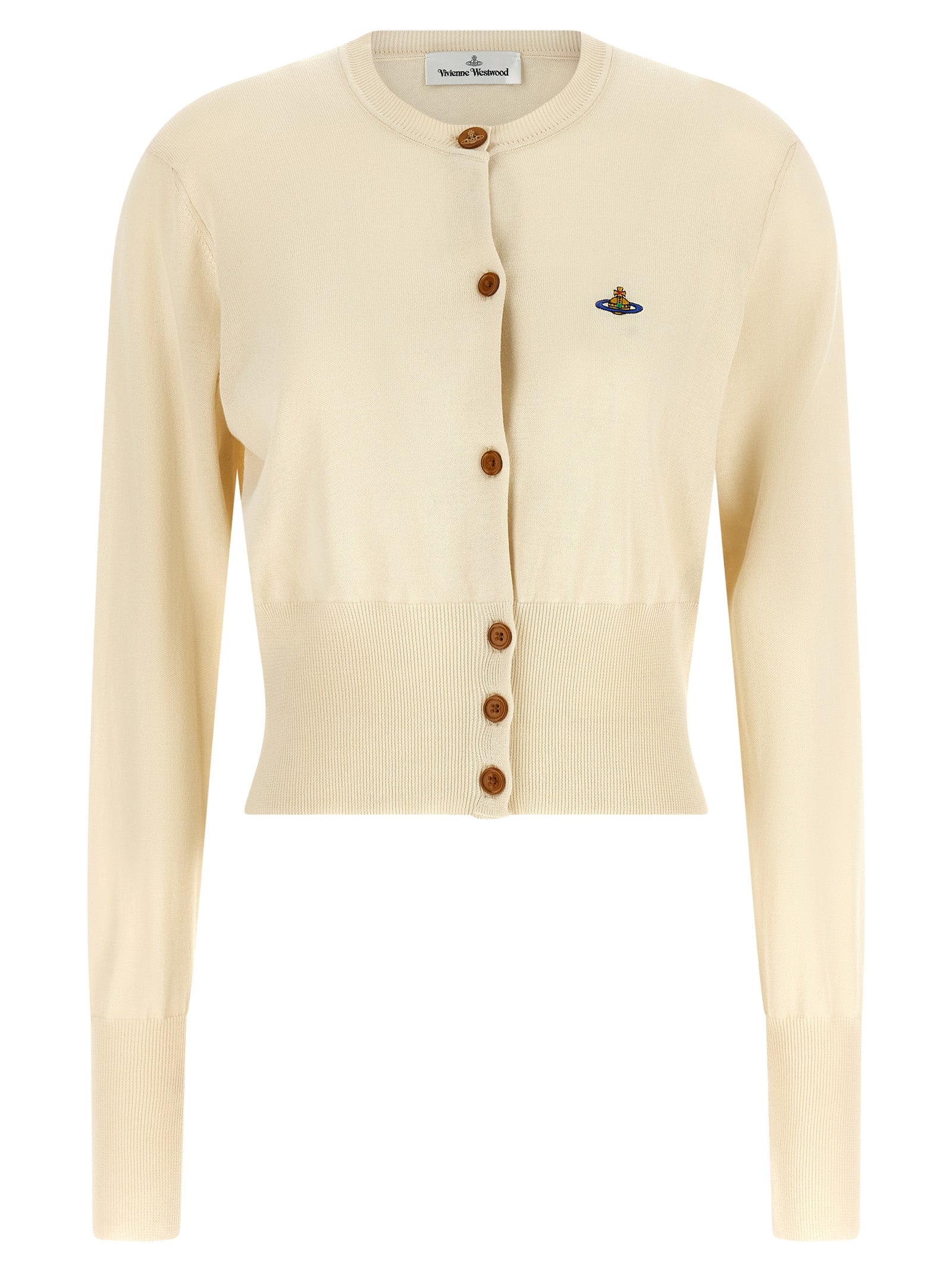 Bea Cropped Cardigan White Cotton Sweater, Cardigans