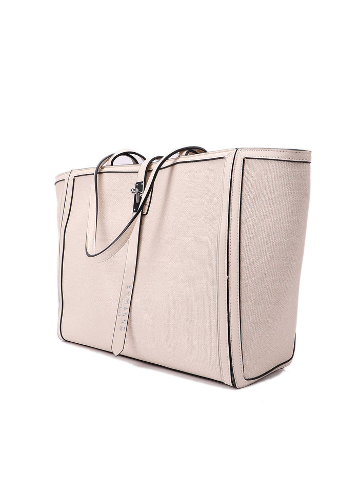 Large Tote Oma White Eco Leather Bag
