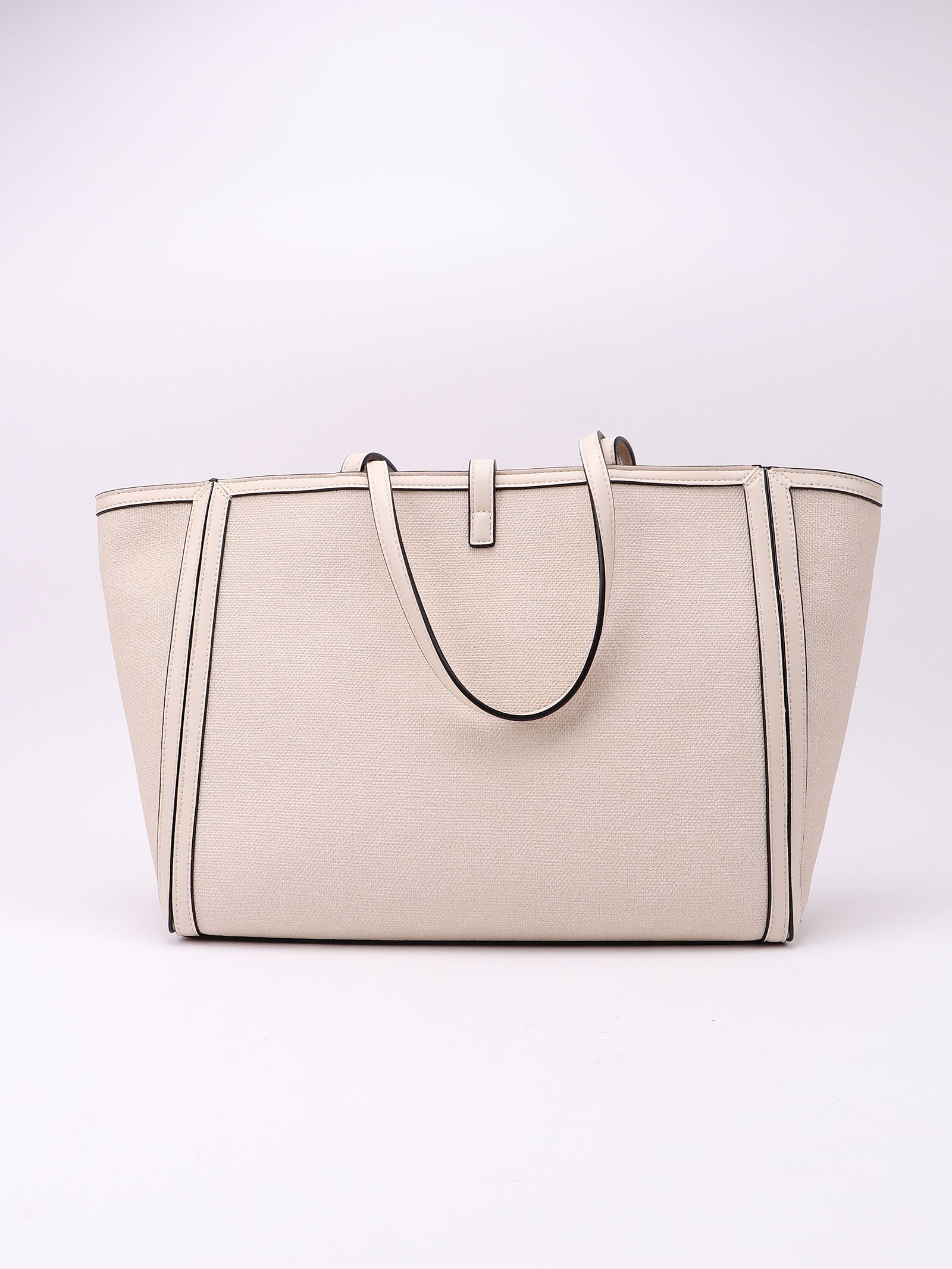 Large Tote Oma White Eco Leather Bag