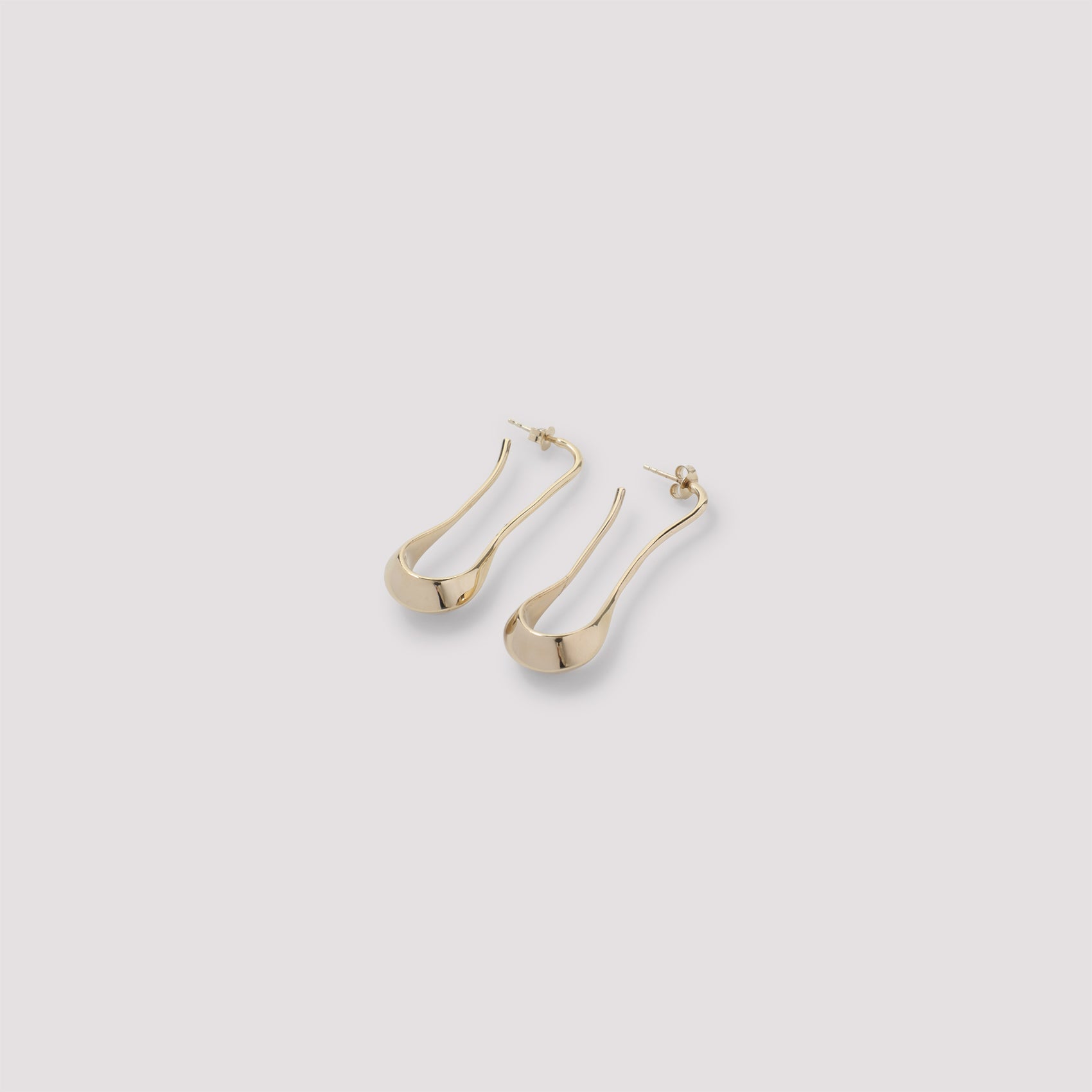 Short Drop Earrings Metallic Silver Jewellery