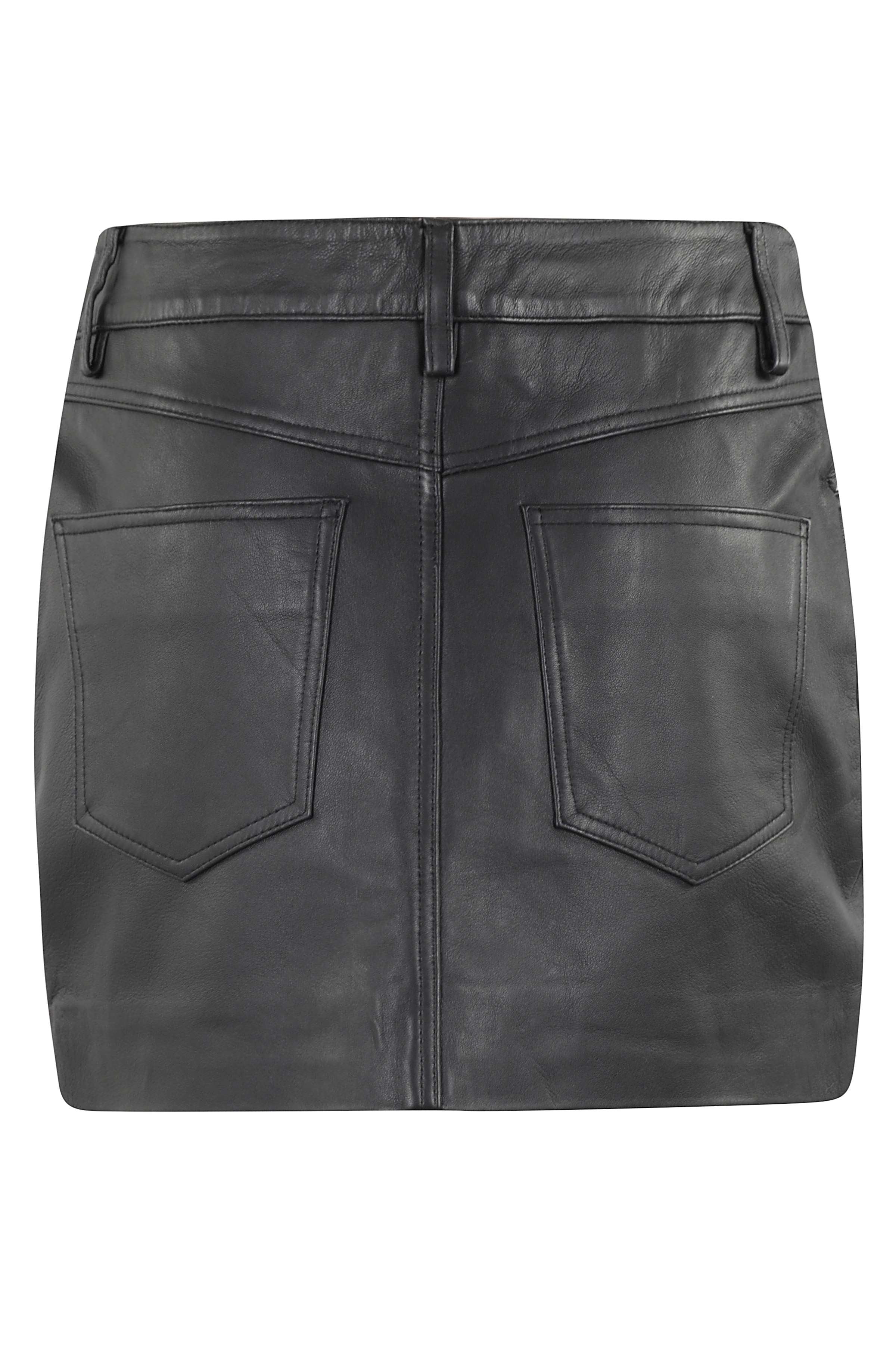 Leather Mini Skirt Black Sheep Gonna