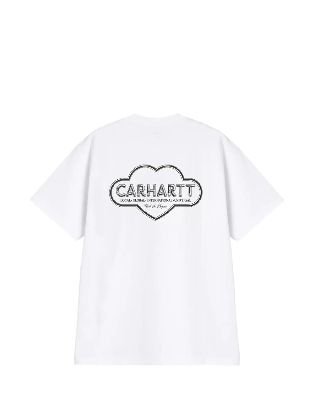 S-S Cloud Heart T-Shirt White Organic Cotton Single Jersey Tshirt