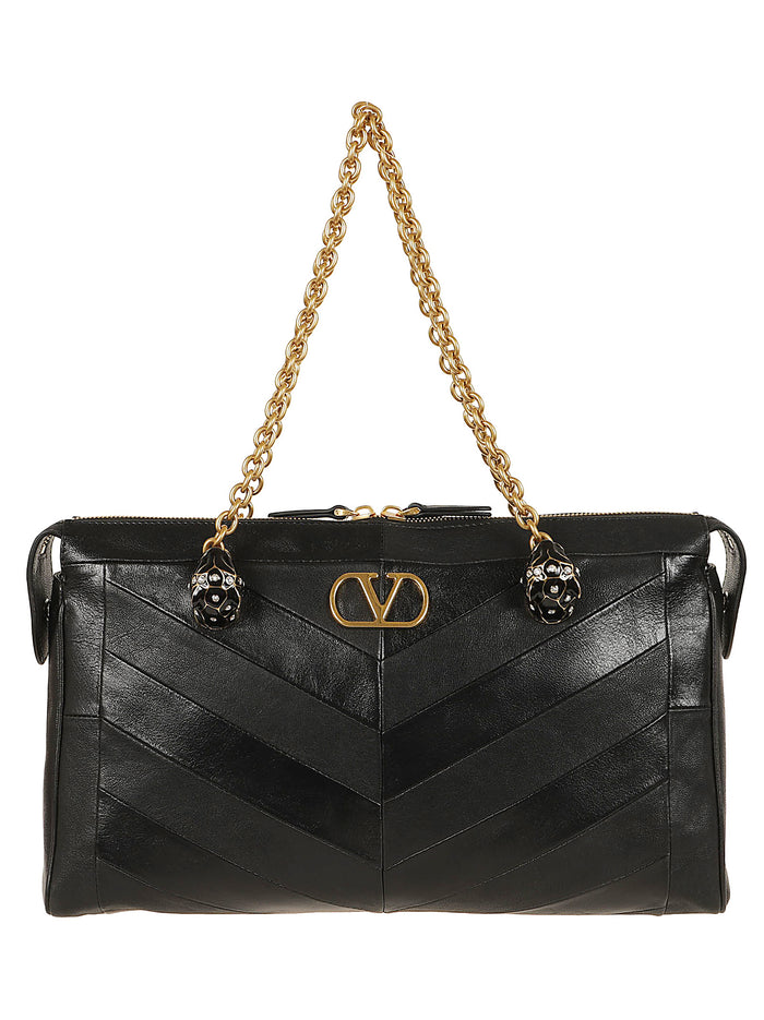 Medium Tote Growl Patchwork Nappa Panthea Black Borsa
