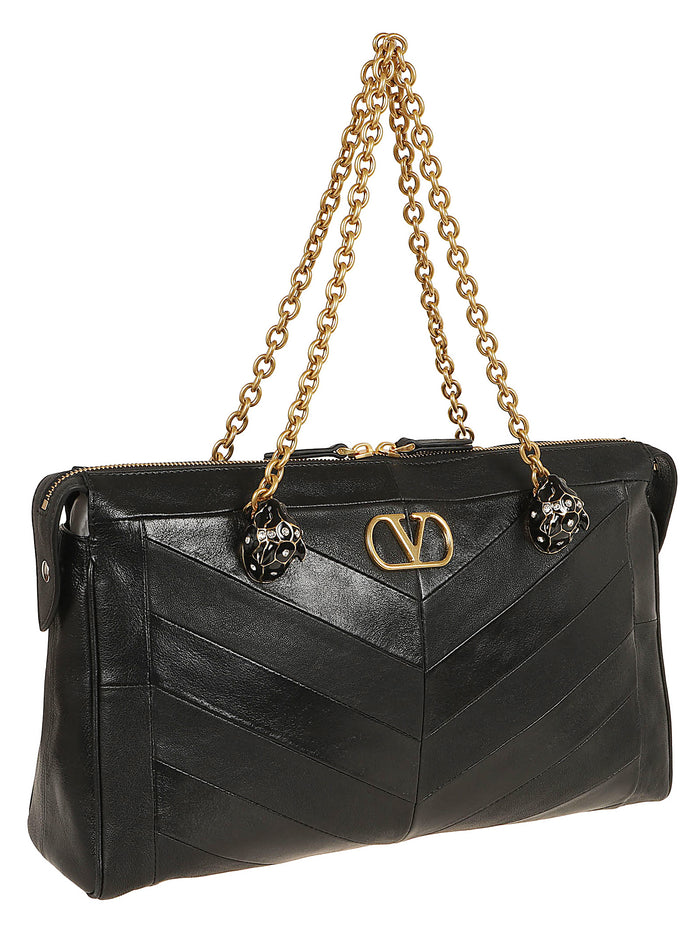 Medium Tote Growl Patchwork Nappa Panthea Black Borsa